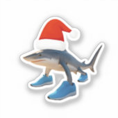Santa Tralalero Tralala –Shark in Santa Hat シール (正面)