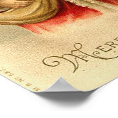 Santa, Tree and Toys Merry Christmas Card ポスター (角)