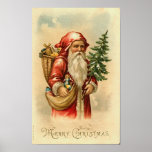 Santa, Tree and Toys Merry Christmas Card ポスター<br><div class="desc">Vintage Christmas Angel Key Chains. Vintage and retro Christmas images from around the world. Vintage Santa, children, Christmas trees, vintage toys and more. Many customizable designs Ã¢â‚¬" please feel free to add your own text Ã¢â‚¬" select from our wide variety of fonts and font colors. We have a great selection...</div>