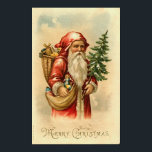 Santa, Tree and Toys Merry Christmas Card ポスター<br><div class="desc">Vintage Christmas Angel Key Chains. Vintage and retro Christmas images from around the world. Vintage Santa, children, Christmas trees, vintage toys and more. Many customizable designs Ã¢â‚¬" please feel free to add your own text Ã¢â‚¬" select from our wide variety of fonts and font colors. We have a great selection...</div>