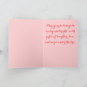 Santa & Tree – Classic Personalized Holiday カード (内部)