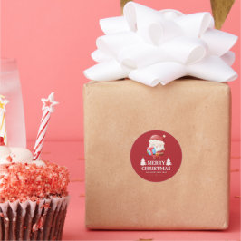 Santa & Tree Magic – Christmas Stickers & Invites ラウンドシール