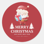Santa & Tree Magic – Christmas Stickers & Invites ラウンドシール (正面)