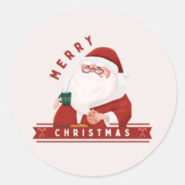 Santa & Tree Magic – Christmas Stickers & Invites ラウンドシール