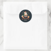 Santa & Tree Magic – Christmas Stickers & Invites ラウンドシール (バッグ)