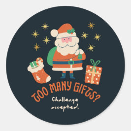 Santa & Tree Magic – Christmas Stickers & Invites ラウンドシール