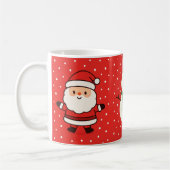 Santa, Tree & Snowman Christmas Mug コーヒーマグカップ (左)