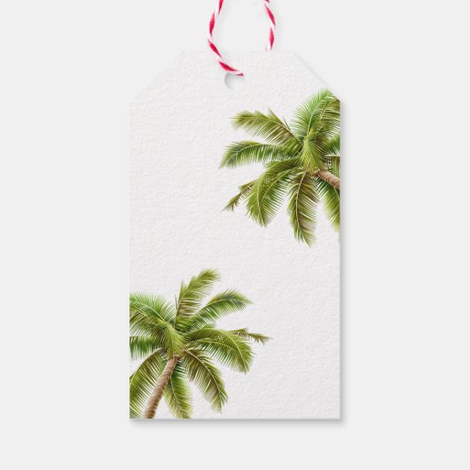 Santa under a Beach Umbrella Christmas ギフトタグ (裏面)