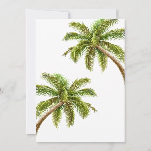 Santa under a Beach Umbrella Christmas Party  招待状 (裏面)