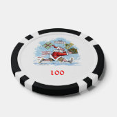 Santa Unpreparedブラック100ストライプのトランプのポーカーチップ ポーカーチップ (シングル)