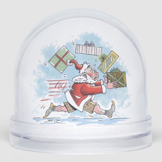 Santa Unprepared snow globe (正面)
