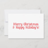 Santa Versus The Snowmen Flat Greeting Card カード (裏面)