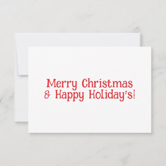 Santa Versus The Snowmen Flat Greeting Card カード (裏面)