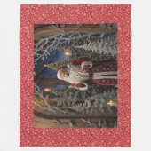 Santa Visits フリースブランケット (正面)