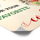 Santa Vote for Your お気に入りの Cookie Christmas Sign ポスター (角)