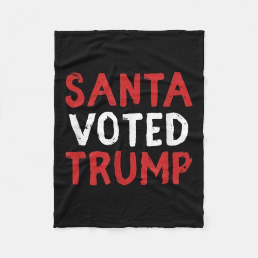 Santa Voted Trump Funny Christmas Gift Election Pr フリースブランケット (正面)