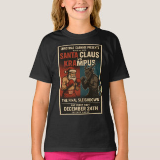 Santa vs Krampus Fight Night Christmas Shirt – Dar Tシャツ