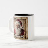 Santa Wanted Poster Mug ツートーンマグカップ (正面左)
