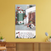 Santa Watchingが画面の背後から キャンバスプリント (インサイチュ (リビング))