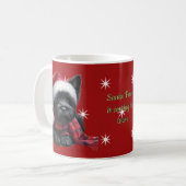 Santa Westie Christmas Mug コーヒーマグカップ (正面左)