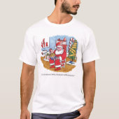 Santa Wetの男性の白Tシャツ Tシャツ (正面)