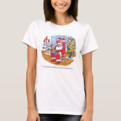 Santa Wet女性白Tシャツ Tシャツ (正面)