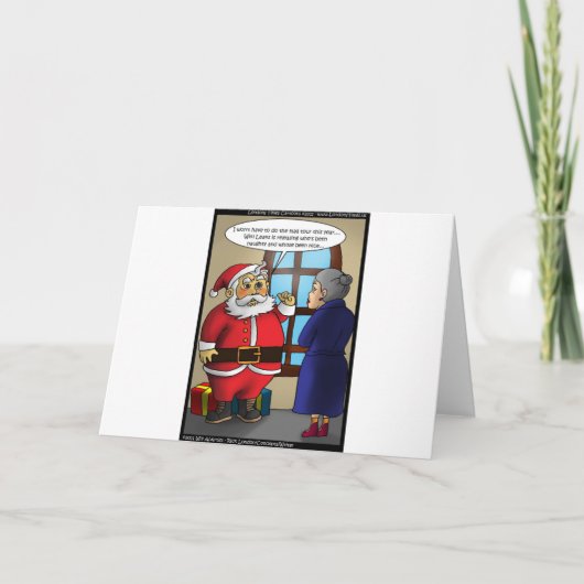 Santa & Wiki Leaksギフトおもしろいティ&カード シーズンカード (正面)