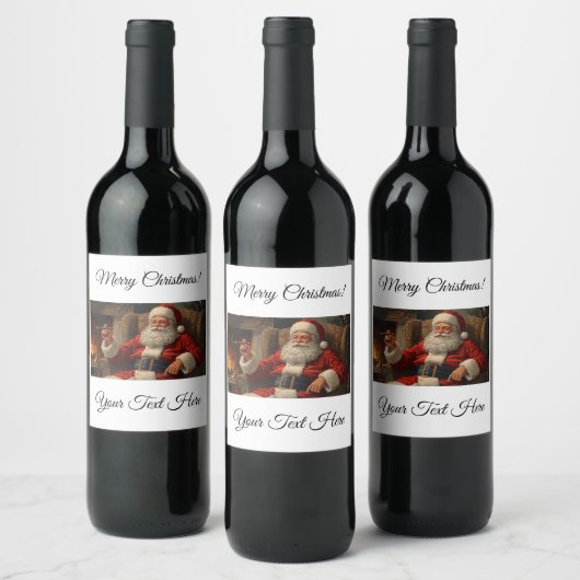 Santa Wine Bottle Label ワインラベル (ボトル)