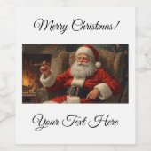 Santa Wine Bottle Label ワインラベル (シングルラベル)
