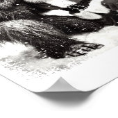 Santa With Bigfoot Christmas Lights Funny Sasquatc ポスター (角)