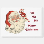 Santa With Candy Cane Magnet マグネット (正面)