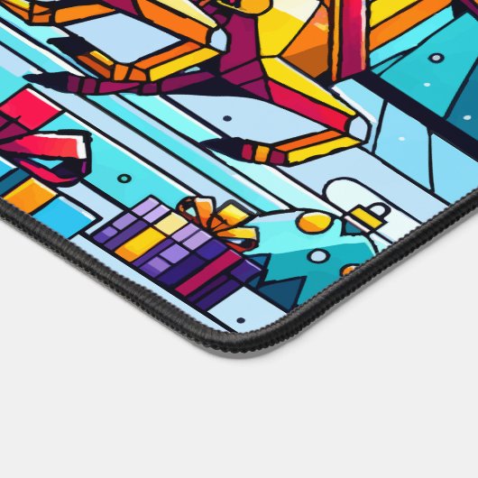 Santa with Christmas Presents デスクマット (コーナー)