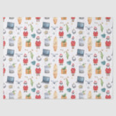 Santa with computer and Surfboard on Christmas  薄葉紙 (正面)