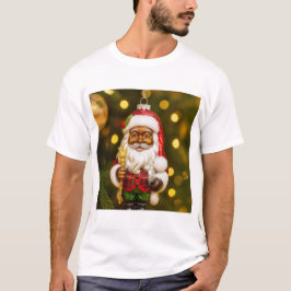 Santa with Cookie Holiday Joy Tシャツ