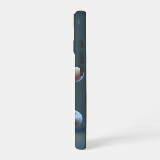 Santa with Double Snow Globe, Christmas, Author Na iPhone 16ケース (左側面)