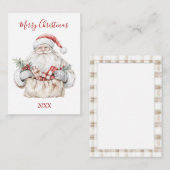 Santa with Presents Christmas エンクロージャーカード (正面/裏面)