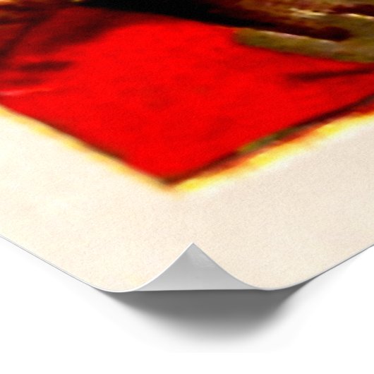 Santa with Reindeer ポスター (角)