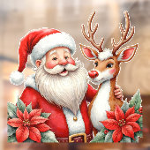 Santa With Rudolph The Rednosed Reindeer Shop ウィンドウサイン (シート2)