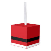 Santa Wooden Cube Christmas Ornament キューブオーナメント (裏面アングル)