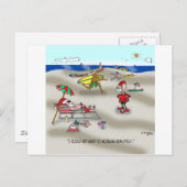 Santa Working Remotely ポストカード (正面/裏面)