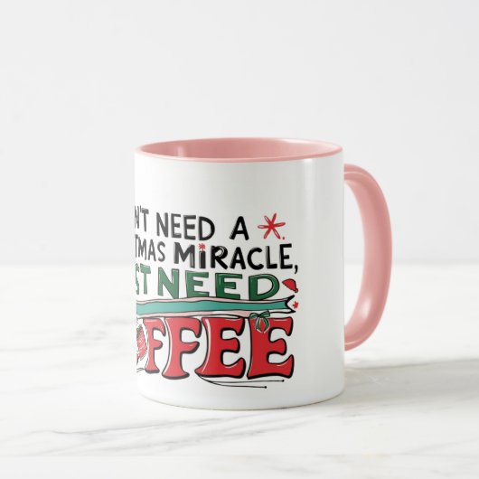 Santa Works One Day  マグカップ (正面右)