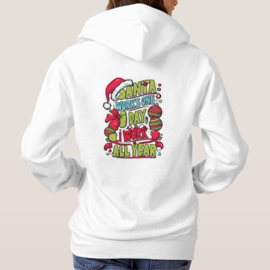 Santa Works One Day Hoodie パーカ (裏面)