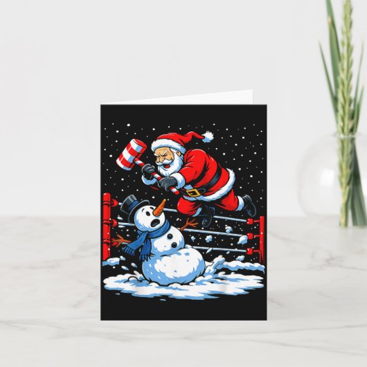 Santa Xmas Snow Lights Wrestling Funny Wrestling C カード (正面)