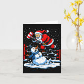 Santa Xmas Snow Lights Wrestling Funny Wrestling C カード (黄色い花)