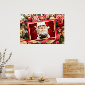 Santa / YOUR PHOTO カスタムChristmas poster ポスター (キッチン)
