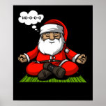 Santa Zen Yoga Meditation Christmas ポスター<br><div class="desc">Santa Zen Yoga Meditation Christmas design for yoga lovers.</div>