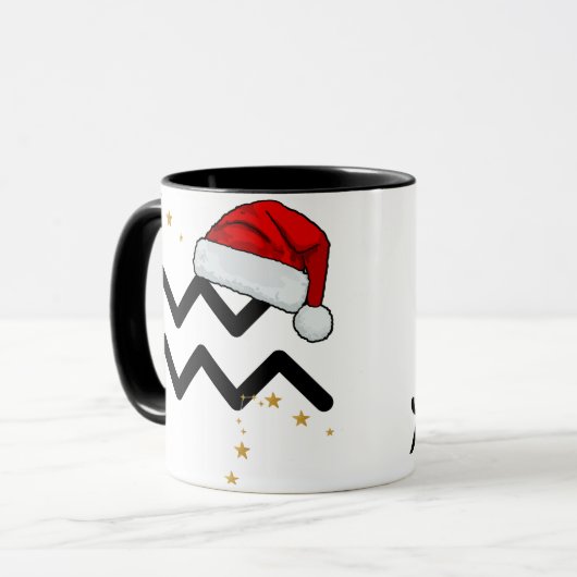 Santa Zodiac Aquarius Mug マグカップ (正面左)
