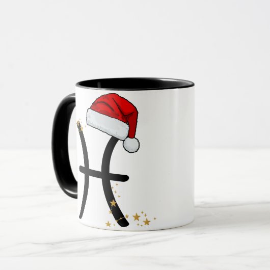 Santa Zodiac Pisces Mug マグカップ (正面左)