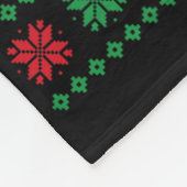 Santaaa Dinosaur Ugly Christmas Sweater  フリースブランケット (角)