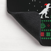 Santaaa Dinosaur Ugly Christmas Sweater  マウスパッド (コーナー)